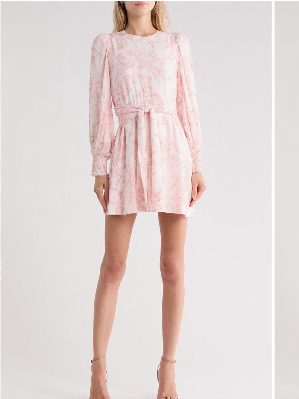 New! Alice + Olivia Molli Floral Tie-Waist Mini Dress